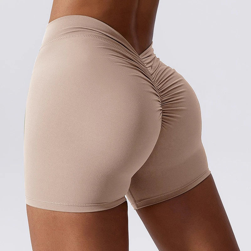Nude Spandex Booty Shorts