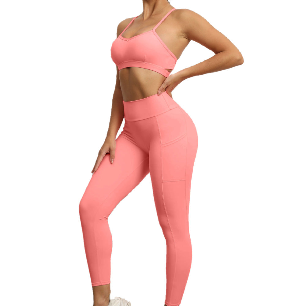 Chicago Bright Coloured Sports Bra Cop Top with Matching workout Leggings  Set – Baller Babe Active Wear