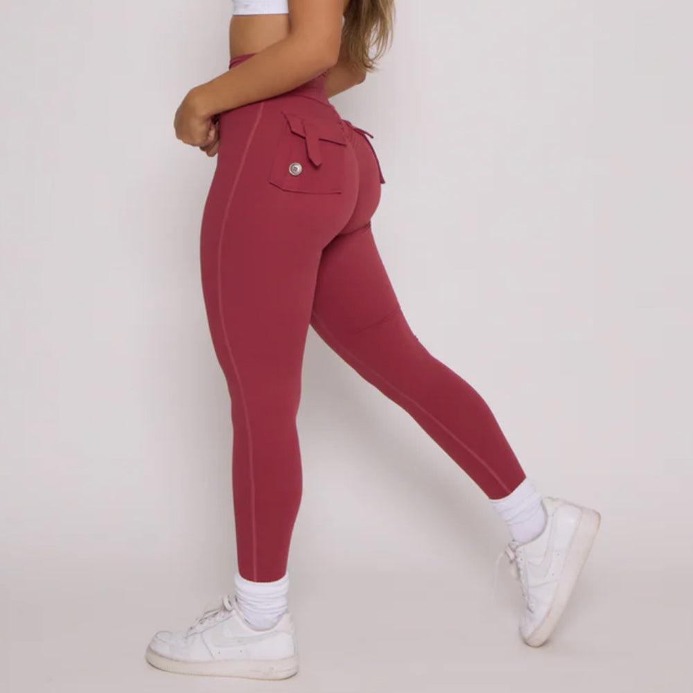 Cali Crop Dark Red Leggings, XS-XL | Adore Me