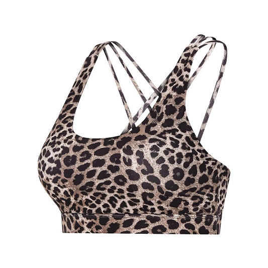 Lana Leopard Print Crop Top - Gold