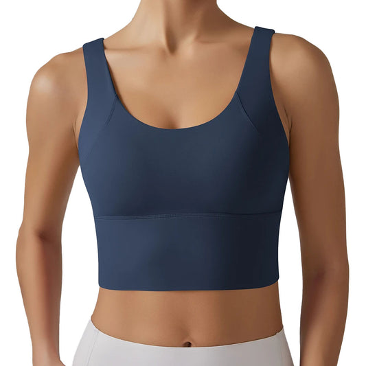 Ivy womens V Back crop top Blue