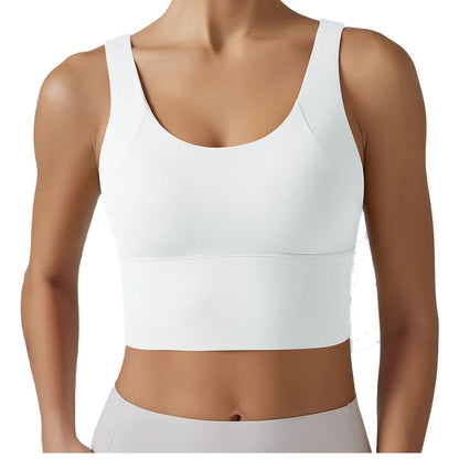 Ivy womens V Back crop top White