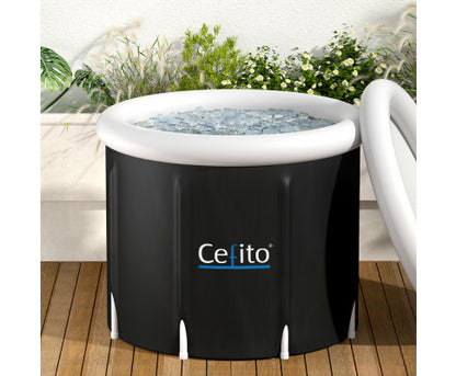 Inflatable Portable Ice Bath Tub 70x80cm Folding Bathtub