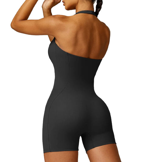 Henansi Seamless yoga jumpsuit bodysuit Black