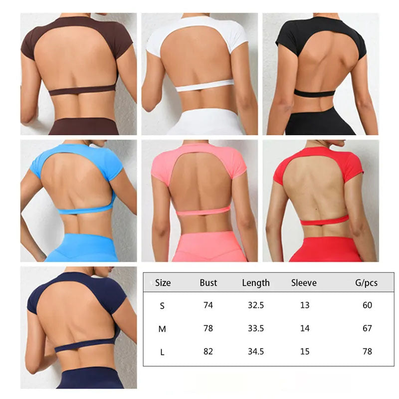 Adonis White Cropped Backless T Shirt
