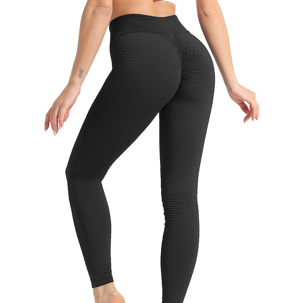 Amazon.com: New Mix Women's Textured Scrunch Butt High Waisted Workout Leggings  Black : Clothing, Shoes & Jewelry