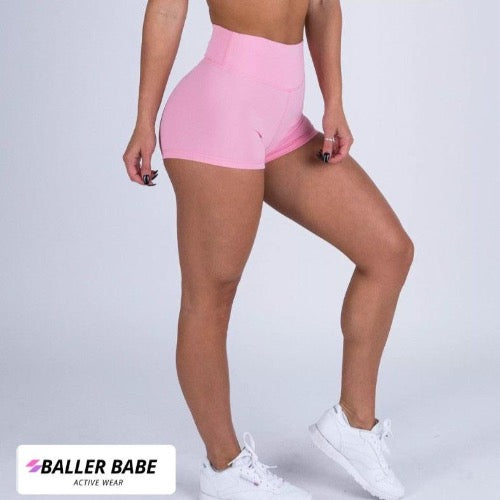 Pink store exercise shorts